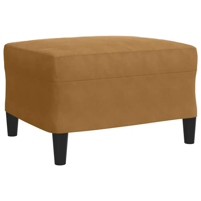 Ensemble de canapés 3 pcs avec coussins Marron Velours