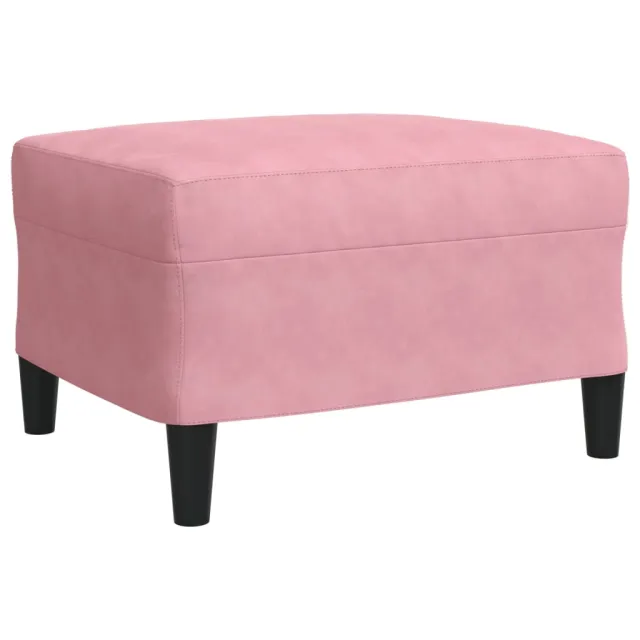 Ensemble de canapés 3pcs et coussins et traversins rose velours