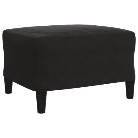 Ensemble de canapés 3pcs et coussins et traversins noir velours