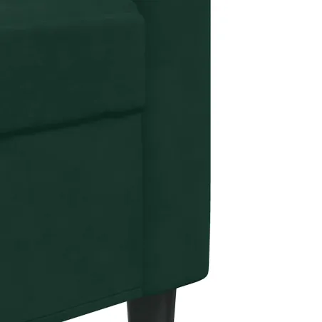 Ensemble de canapés 3 pcs avec coussins Vert foncé Velours