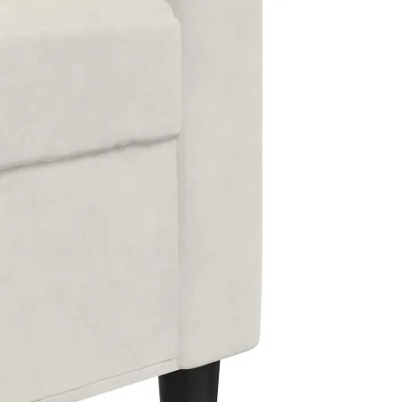 Ensemble de canapés 3 pcs avec coussins Crème Velours