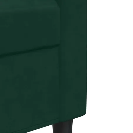 Ensemble de canapés 4 pcs avec coussins Vert foncé Velours