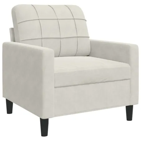 Ensemble de canapés 4 pcs avec coussins Crème Velours