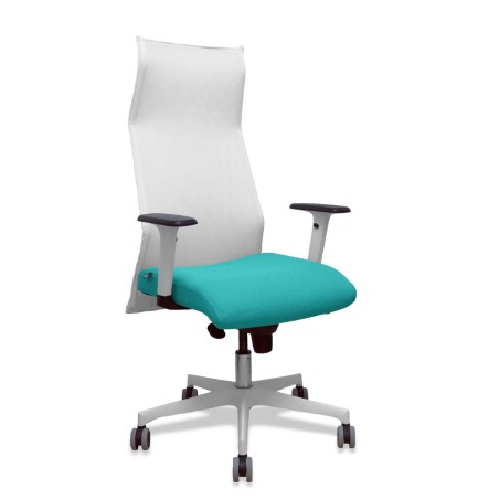 Bureaustoel Piqueras y Crespo 54BR65G Wit Turkoois