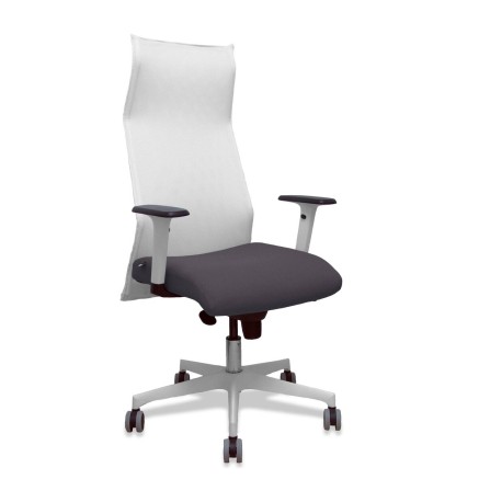 Sedia da Ufficio Piqueras y Crespo 54BR65G Bianco Grigio scuro