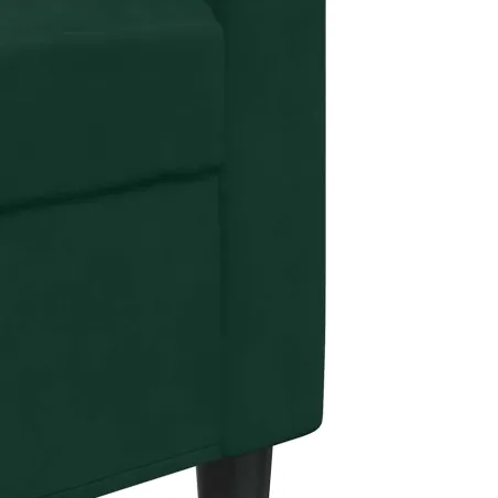 Ensemble de canapés 2 pcs avec coussins Vert foncé Velours