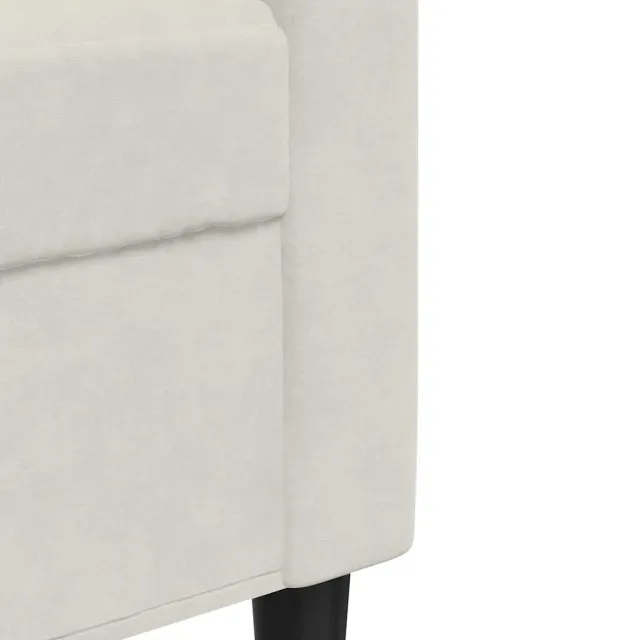 Ensemble de canapés 2 pcs avec coussins Crème Velours