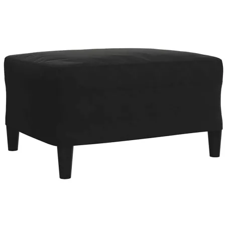 Ensemble de canapés 3pcs et coussins et traversins noir velours