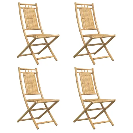 Chaises pliables de jardin lot de 4 46x66x99 cm bambou