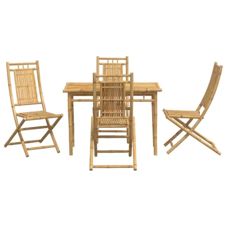 Ensemble à manger de jardin 5 pcs bambou