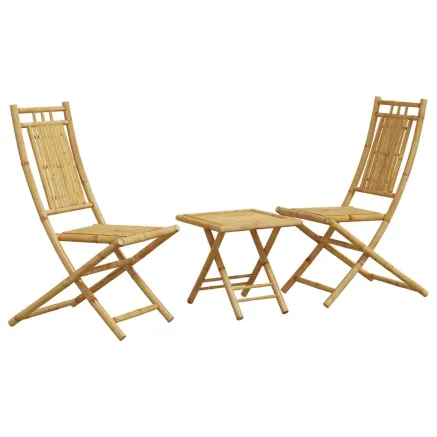 Ensemble de bistro 3 pcs bambou 2