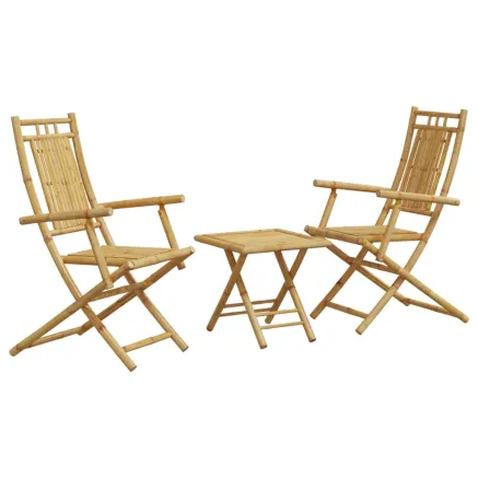 Ensemble de bistro 3 pcs bambou 2