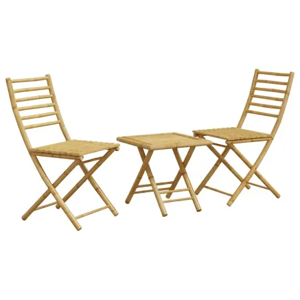 Ensemble de bistro 3 pcs bambou 2