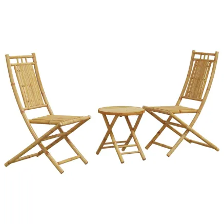 Ensemble de bistro 3 pcs bambou 2