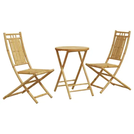 Ensemble de bistro 3 pcs bambou 2