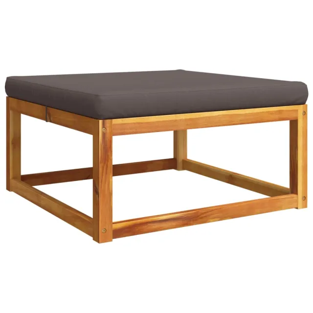 Ensemble de canapés de jardin 6 pièces avec coussins en bois d'acacia et corde