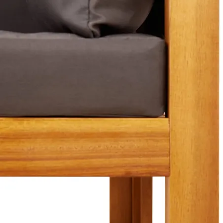 Ensemble de canapés de jardin 8 pièces avec coussins en bois d'acacia et corde