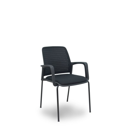 Empfangsstuhl Foröl 4519PTNM840B840 Schwarz 4 Stück