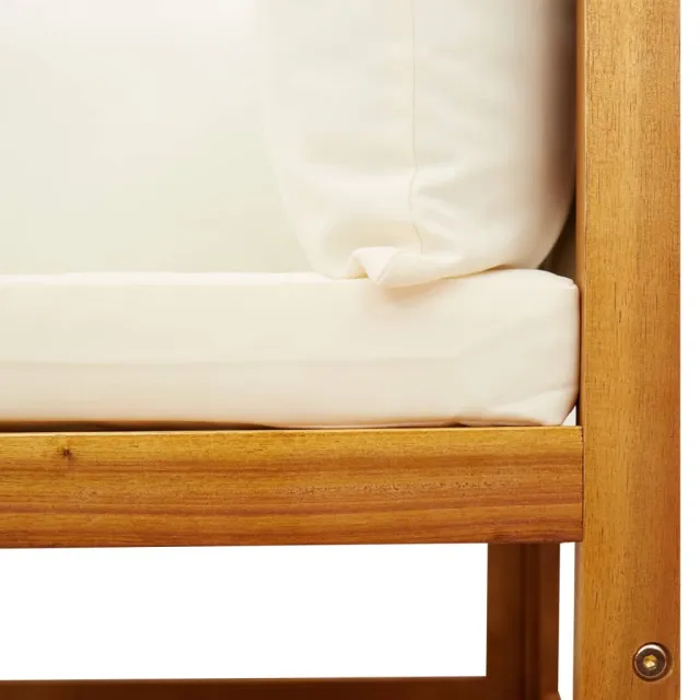 Ensemble de canapés de jardin 5 pièces avec coussins en bois d'acacia et corde