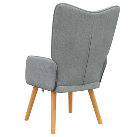 Chaise de relaxation Gris clair Tissu