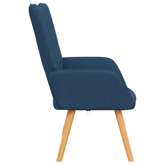 Chaise de relaxation Bleu Tissu