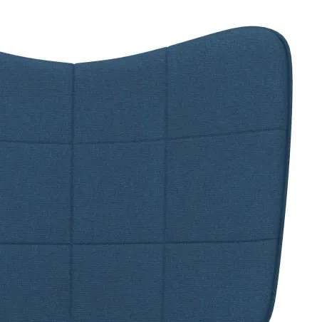 Chaise de relaxation Bleu Tissu