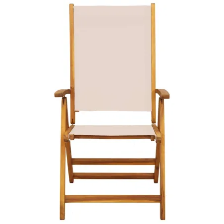 Chaises pliables de jardin lot de 6 bois d'acacia et textilène