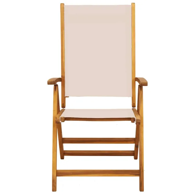 Chaises pliables de jardin lot de 8 bois d'acacia et textilène