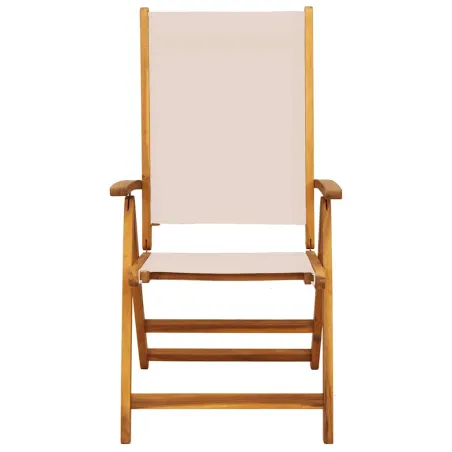 Chaises pliables de jardin lot de 8 bois d'acacia et textilène