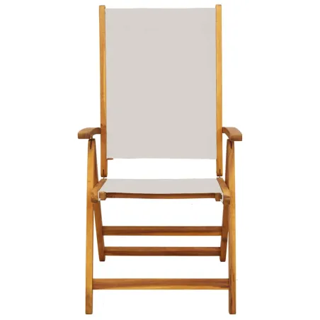 Chaises pliables de jardin lot de 6 bois d'acacia et textilène