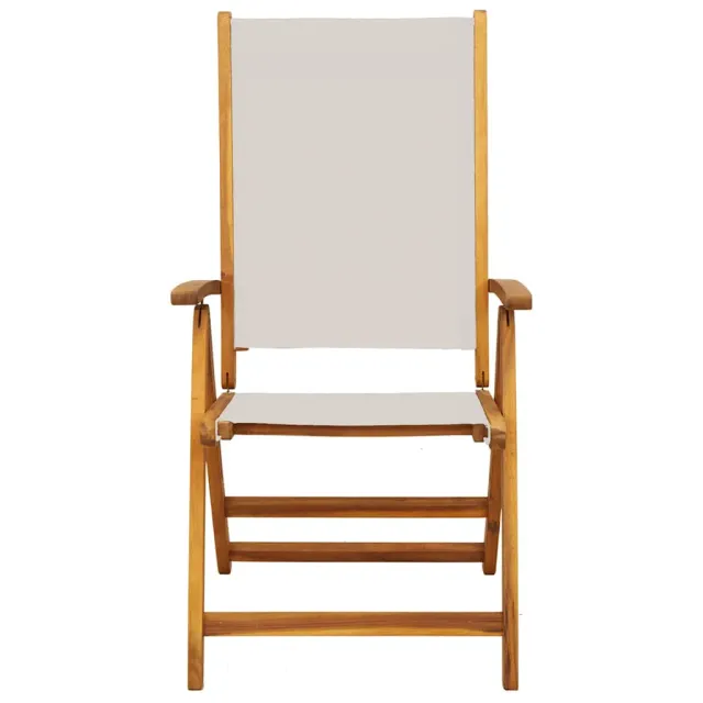 Chaises pliables de jardin lot de 8 bois d'acacia et textilène