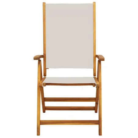 Chaises pliables de jardin lot de 8 bois d'acacia et textilène