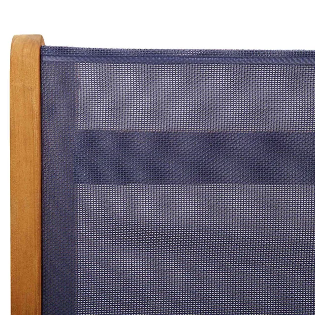 Chaises pliables de jardin lot de 6 bois d'acacia et textilène