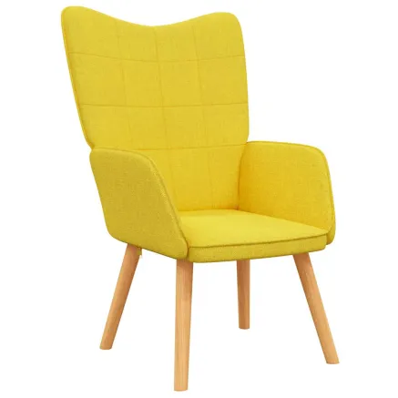 Chaise de relaxation Jaune moutarde Tissu 2