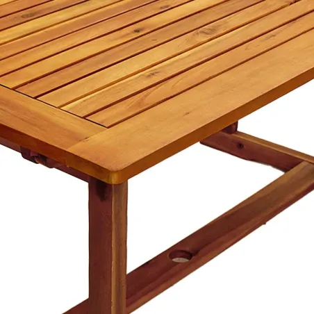 Ensemble à Manger de jardin 7pcs bois d'acacia solide textilène