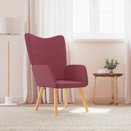 Chaise de relaxation Rouge bordeaux Tissu