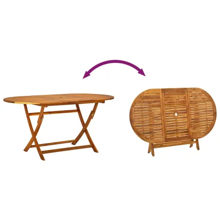 Ensemble à Manger de jardin 7pcs bois d'acacia solide textilène