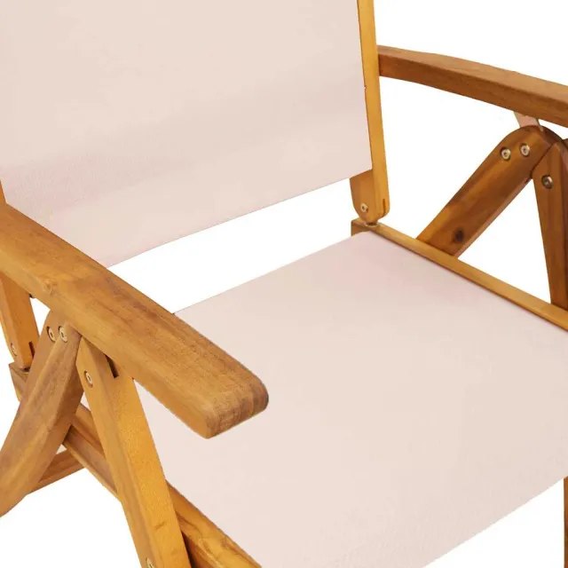 Ensemble à manger de jardin 9pcs bois d'acacia solide textilène