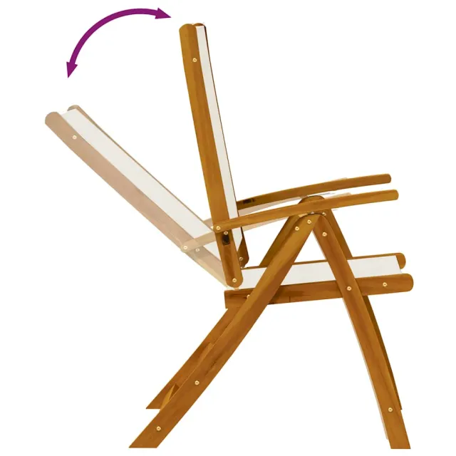 Ensemble à Manger de jardin 7pcs bois d'acacia solide textilène