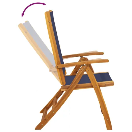 Ensemble à manger de jardin 9pcs bois d'acacia solide textilène