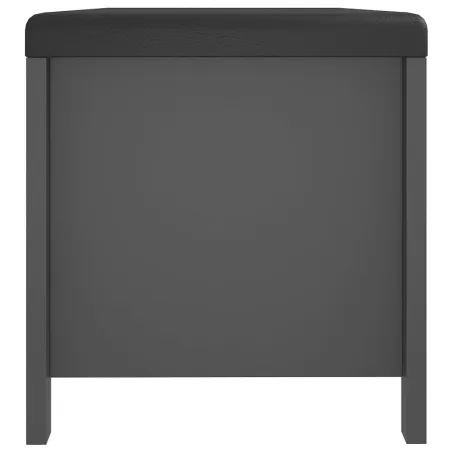 Boîte de rangement avec coussin gris 105x40x45 cm