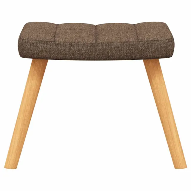 Chaise de relaxation avec tabouret Marron Tissu