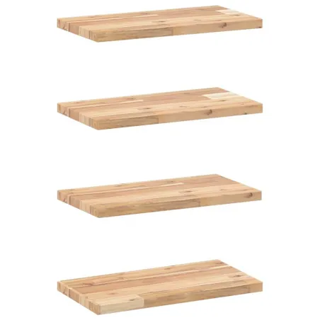 Étagères flottantes 4 pcs 40x20x2 cm acacia massif non traité