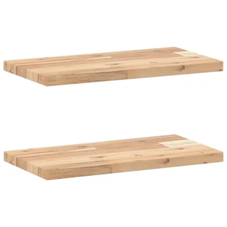 Étagères flottantes 2 pcs 60x20x2 cm acacia massif non traité