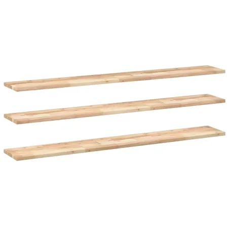 Étagères flottantes 3 pcs 140x20x2 cm acacia massif non traité