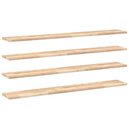 Étagères flottantes 4 pcs 140x20x2 cm acacia massif non traité 2