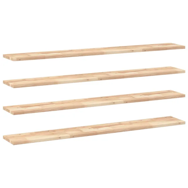 Étagères flottantes 4 pcs 140x20x2 cm acacia massif non traité