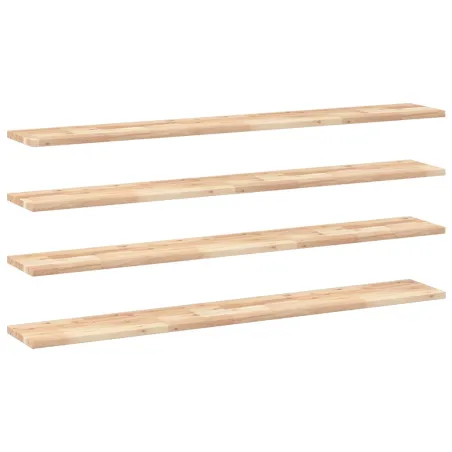 Étagères flottantes 4 pcs 140x20x2 cm acacia massif non traité