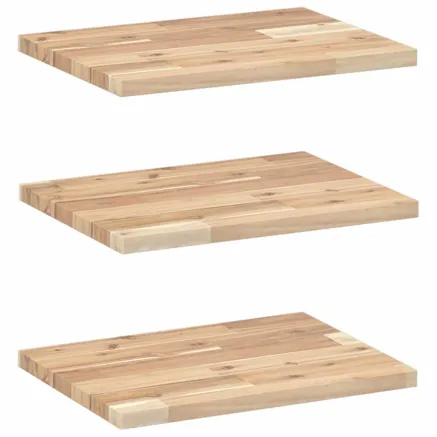 Étagères flottantes 3 pcs 40x30x2 cm acacia massif non traité 2