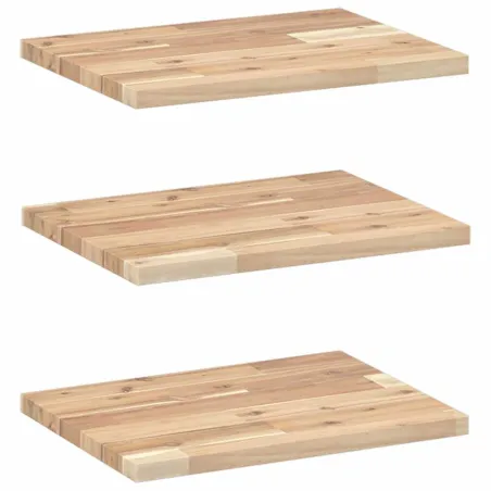 Étagères flottantes 3 pcs 40x30x2 cm acacia massif non traité